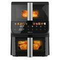 Cecofry DuoLevel 10000 DuoSize Window, friteuse à air de 10 litres avec fenêtres, paniers empilés de 3,5 et 6,5 litres, 2000 W de puissance, écran tactile et 10 programmes prédéfinis pour une cuisine rapide et saine.
