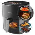 Cecofry&Grill Duoheat 6500 Friteuse à air avec double résistance chauffante pour un gril parfait des viandes, capacité de 6,5 litres et puissance de 2200 W pour des repas sains.